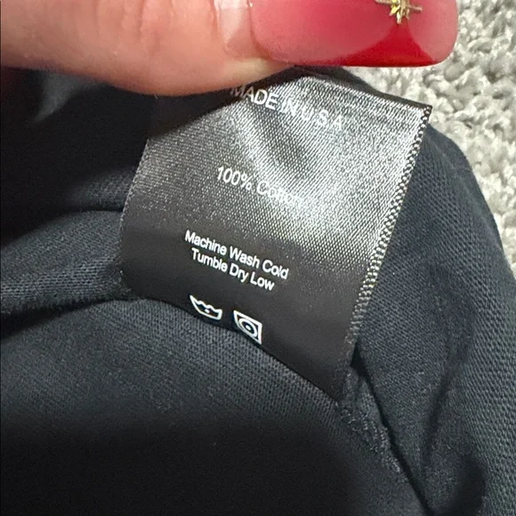 Rhude Black Tee with Bold Lettering - Picture 4 of 4